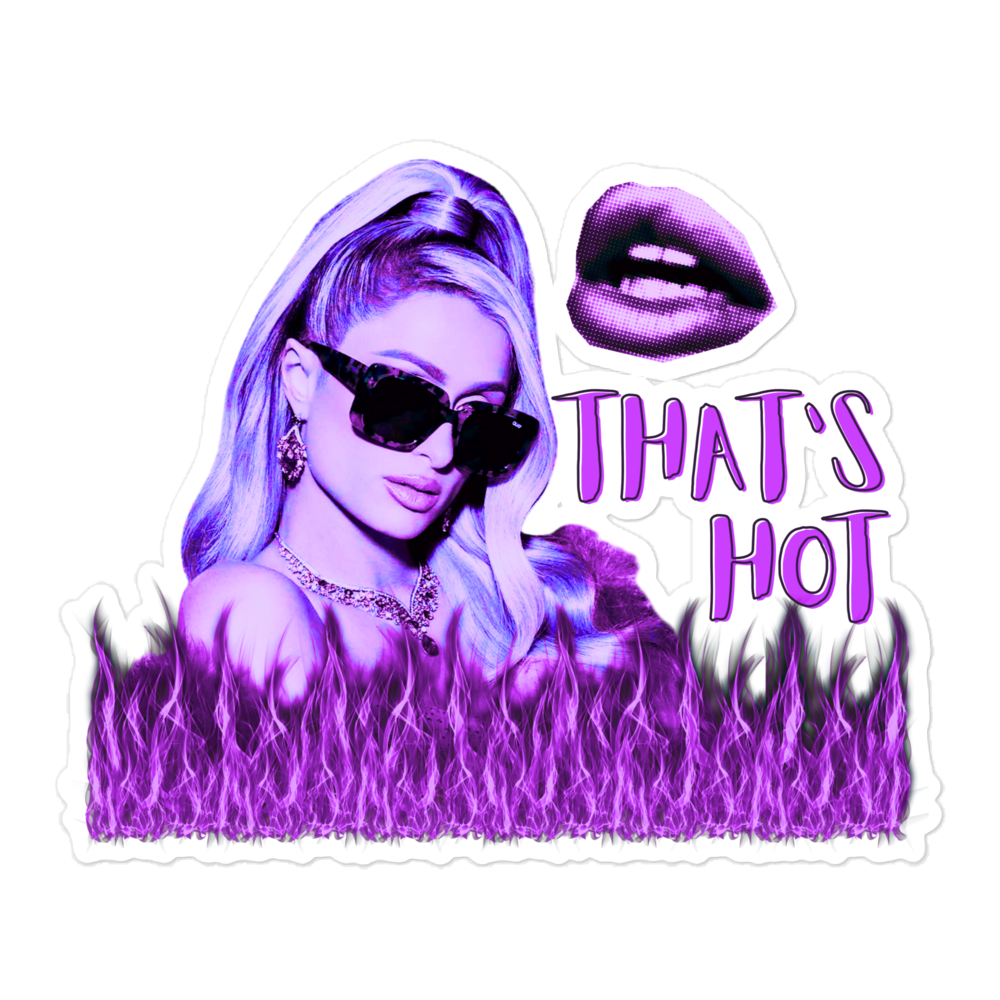"That's Hot" Sticker - Purple Neon Iconic Edition