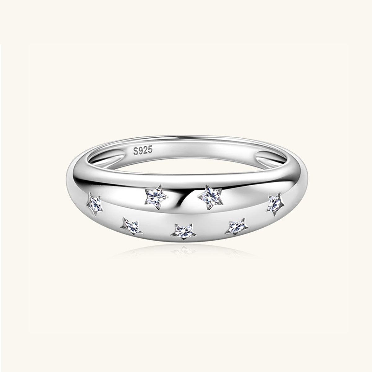 Moissanite Star Ring