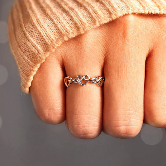 Knotted Hearts Ring