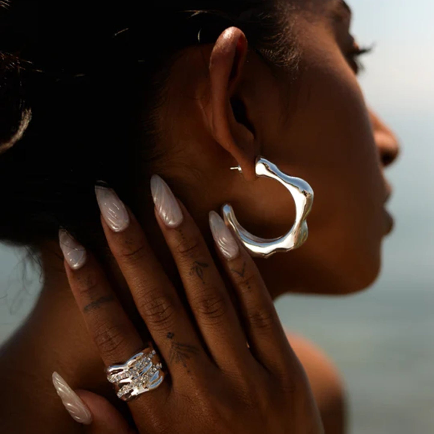 Wavy Hoop Earrings