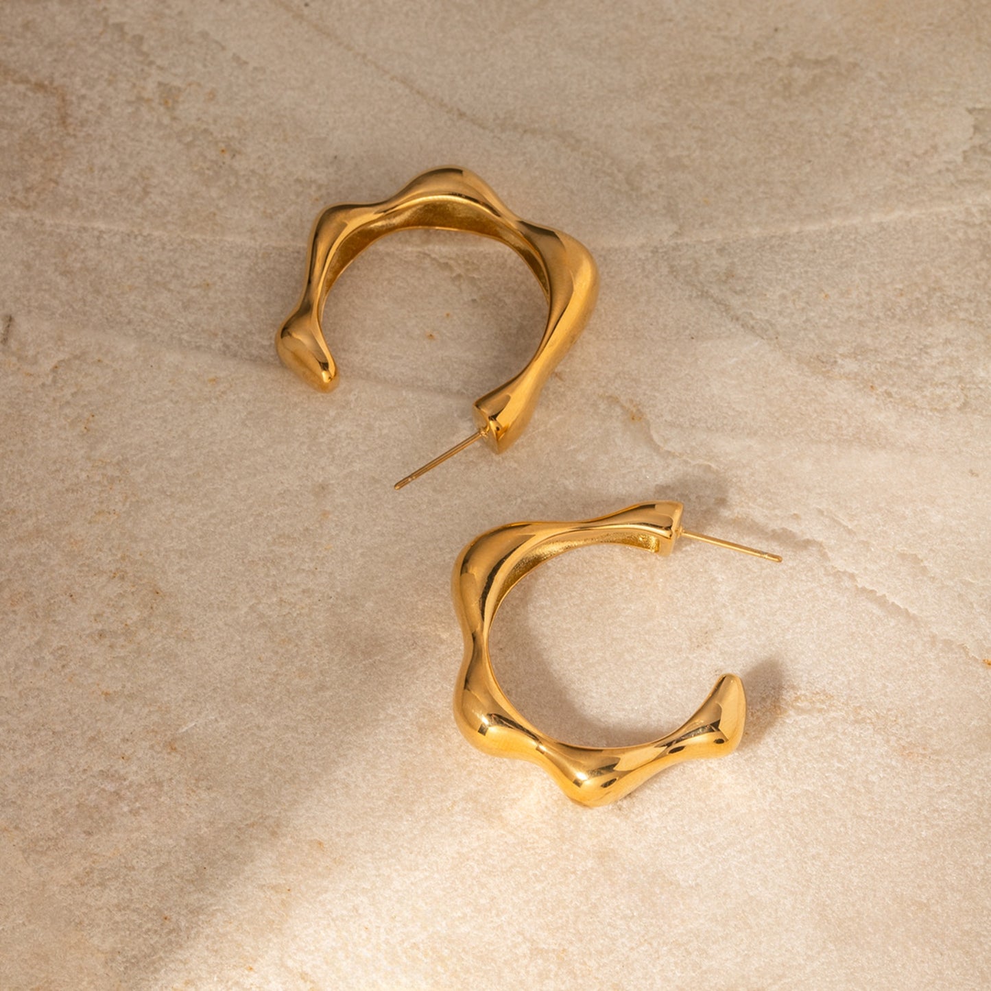 Wavy Hoop Earrings