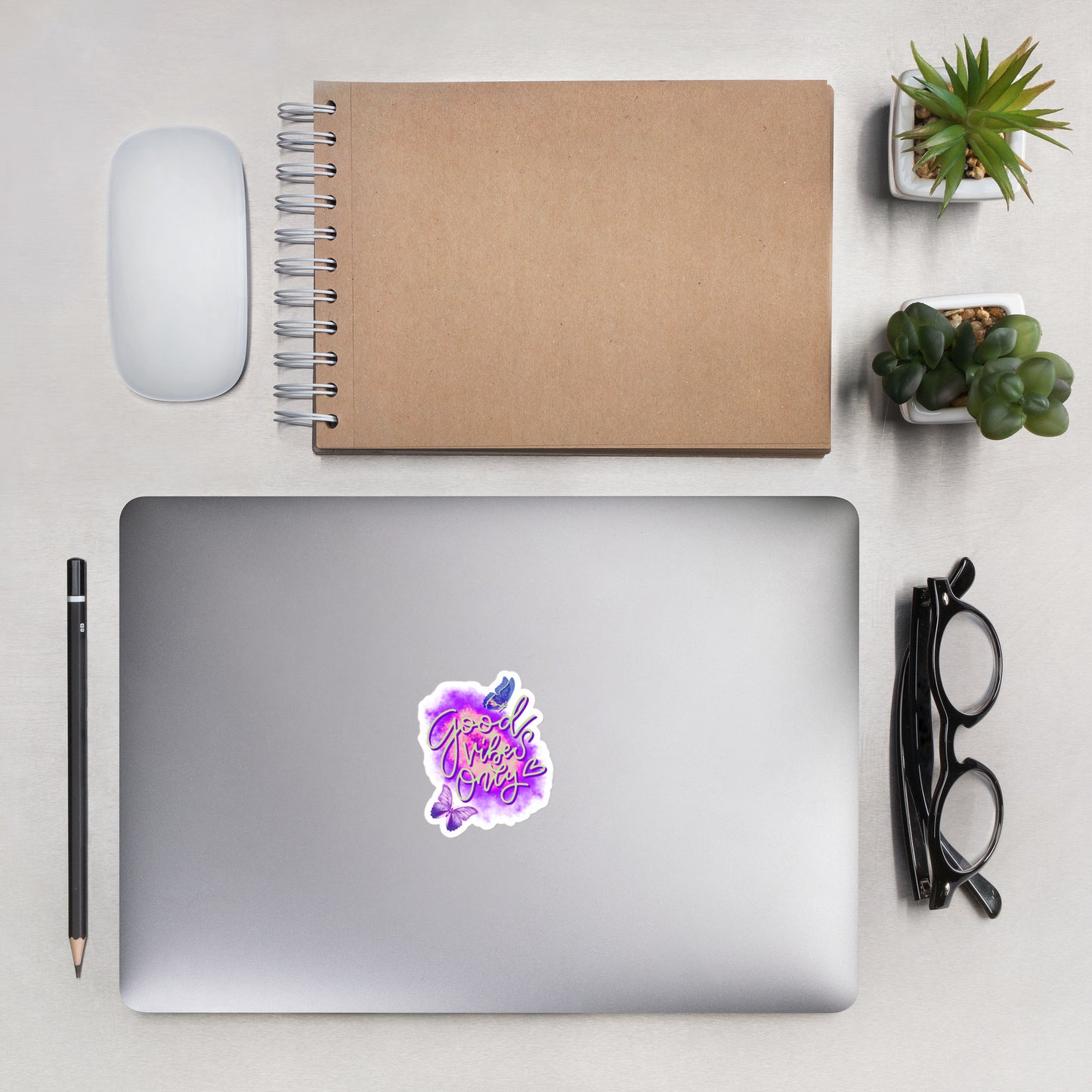 Good Vibes Only Sticker - Purple