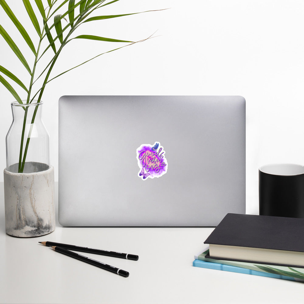 Good Vibes Only Sticker - Purple