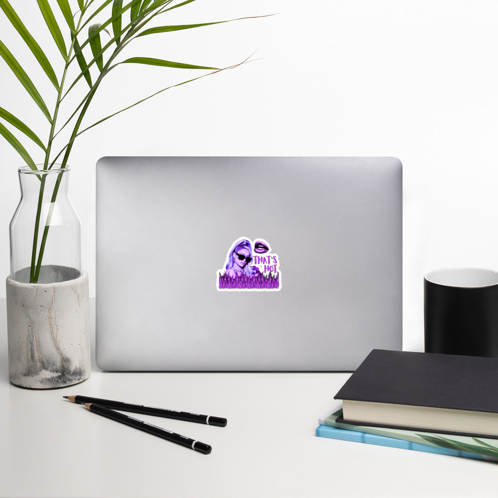 "That's Hot" Sticker - Purple Neon Iconic Edition