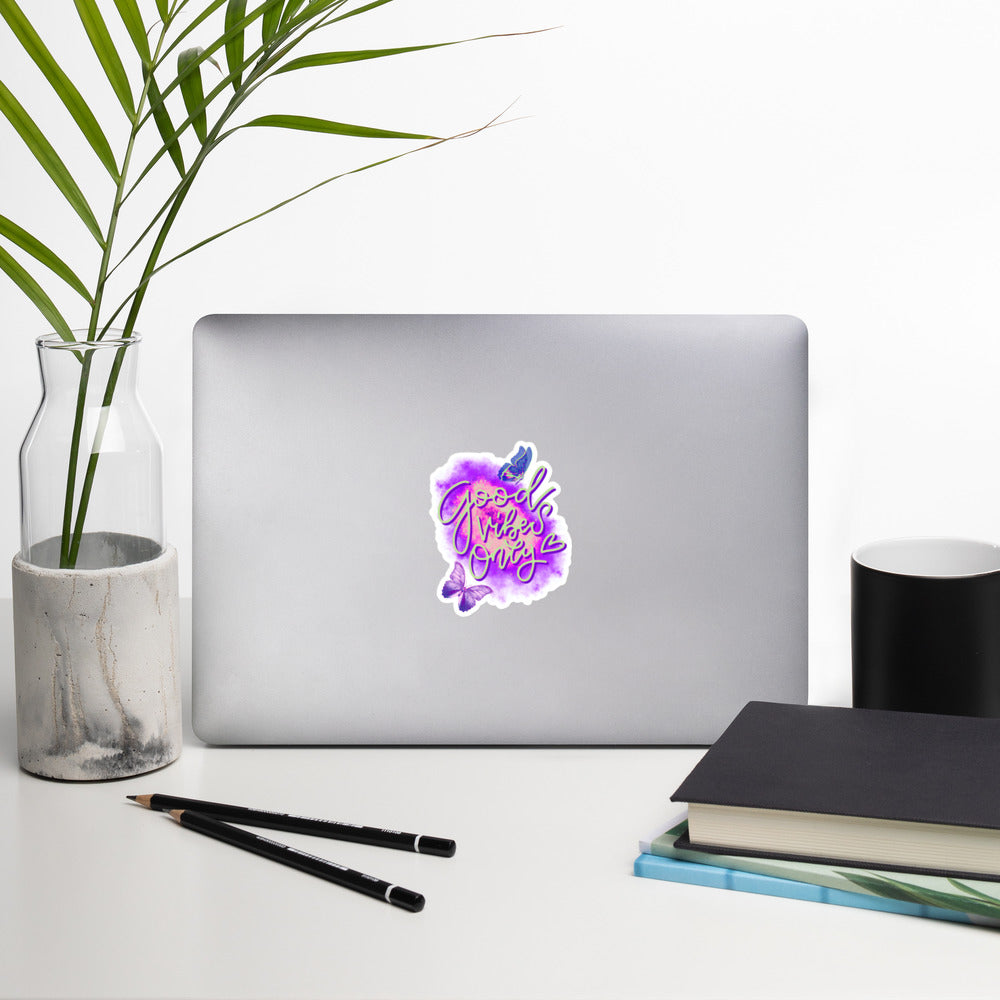 Good Vibes Only Sticker - Purple