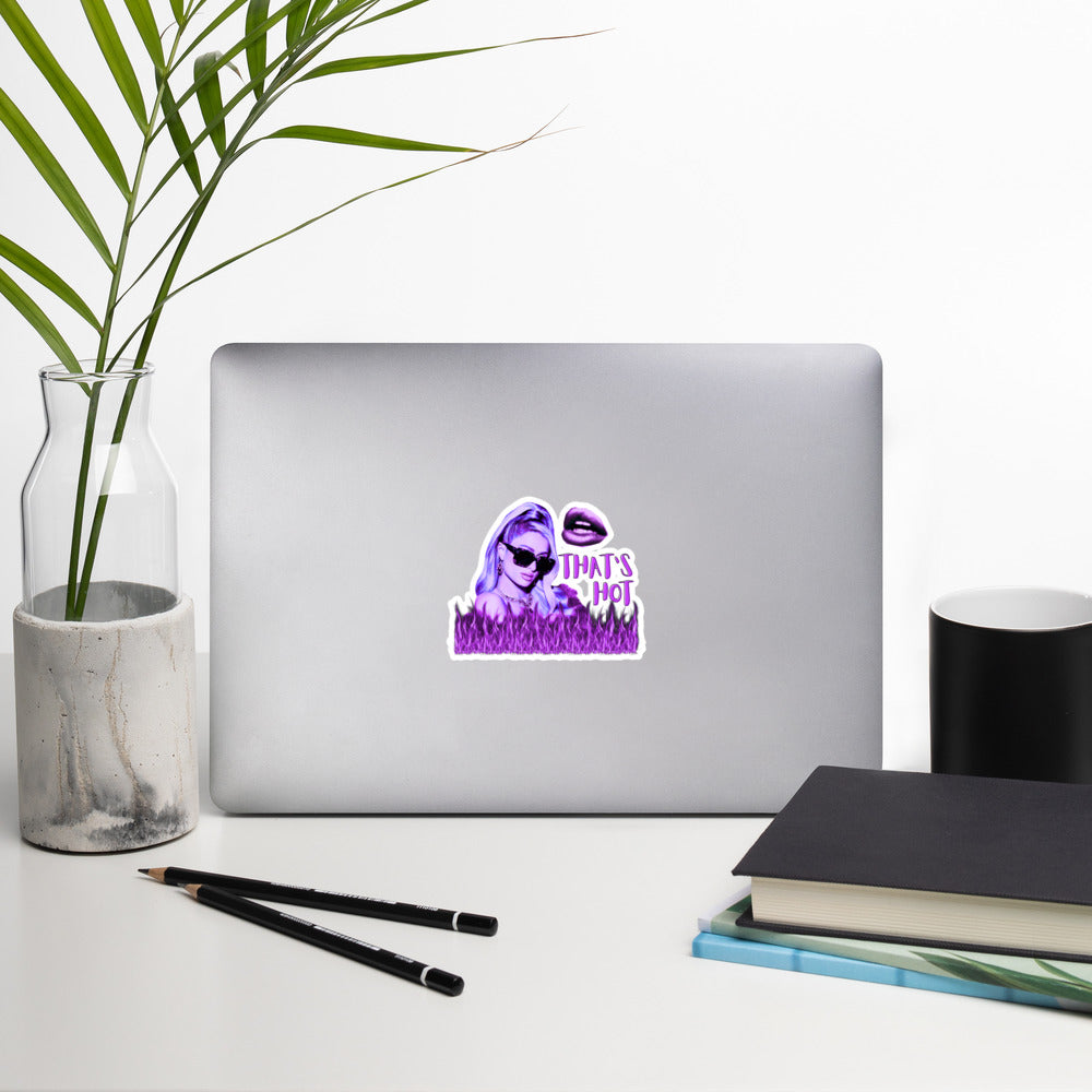 "That's Hot" Sticker - Purple Neon Iconic Edition