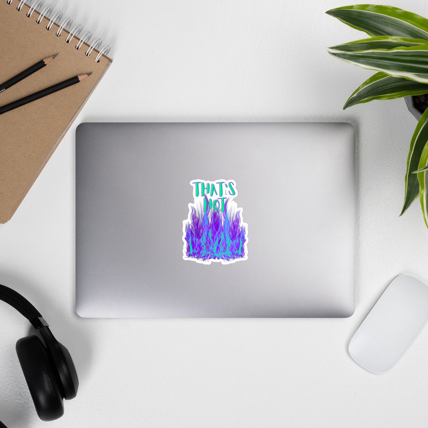 "That's Hot" Sticker - Aqua Flames