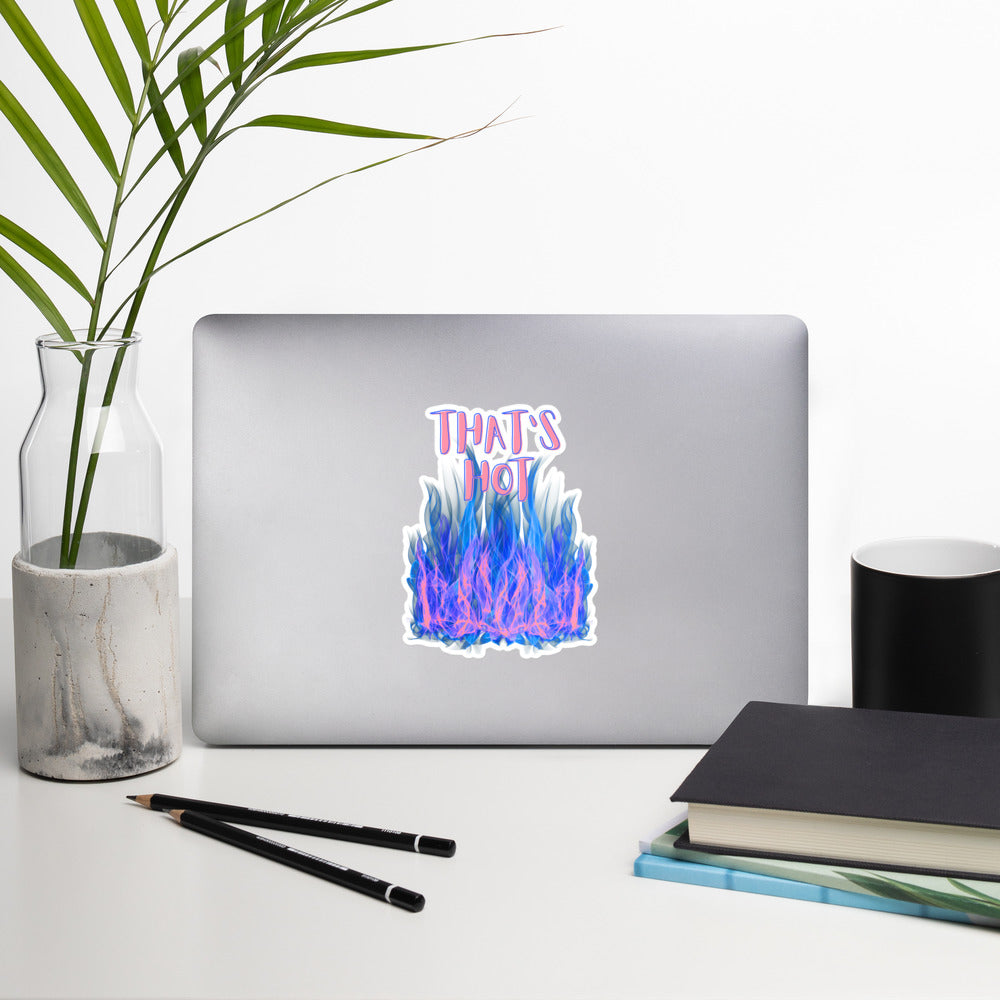 "That's Hot" Sticker - Blue Flames