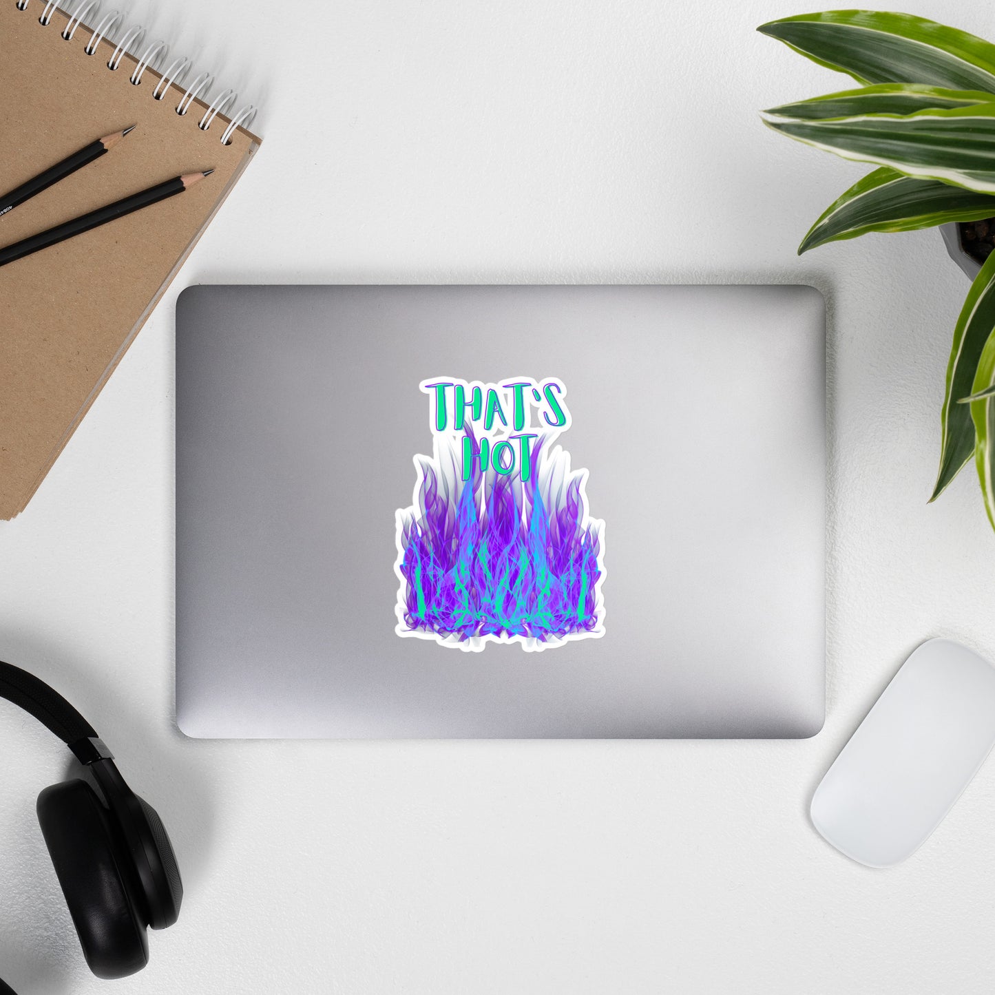 "That's Hot" Sticker - Aqua Flames